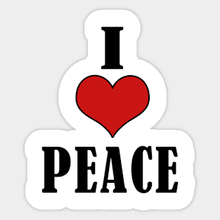 I LOVE PEACE Sticker